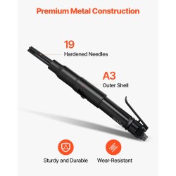 Paineilma neulalaikkuri 19 neulaa 3-portainen säätö 2,9 kilogrammaa