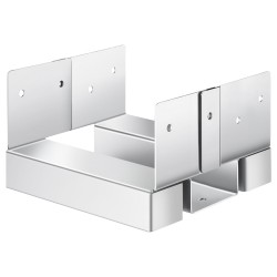 Pylväjalusta 6x6 puupylväälle sinkitty hiiliteräs 10 kpl