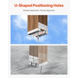 Pylväjalusta 6x6 puupylväälle sinkitty hiiliteräs 10 kpl