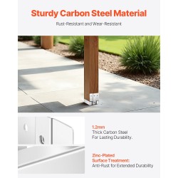 Pylväsjalusta puupylväälle sinkitty hiiliteräs kymmenen kappaletta sisämitat 89,6x90,5 mm