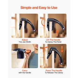 Levynkantajat 2 kpl teräsvarret nitriilikumatyynyt 90,7 kg 0–25,4 mm