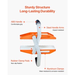Paneelikantolaite metallinen 2 kpl alumiiniseospuristin 299.4 kg 0–60 mm levyjen siirtoon