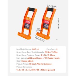 Levynkantajat ABS-runko 2 kpl TPR-kumikahva 30 mm 79,8 kg