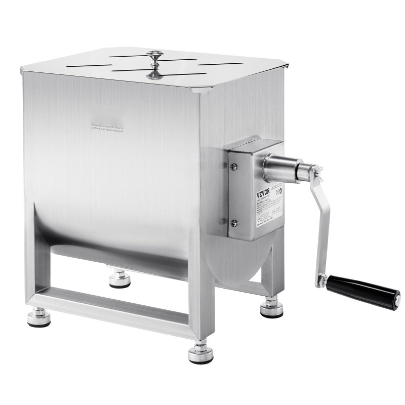 Manuaalinen lihasekoitin ruostumatonta terästä 60L säiliö 60 paunaa säädettävät kumijalat