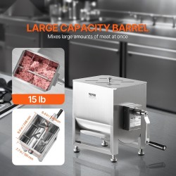 Käsikäyttöinen lihasekoitin SUS201-ruostumatonta terästä 15 L säiliö malli BX-10