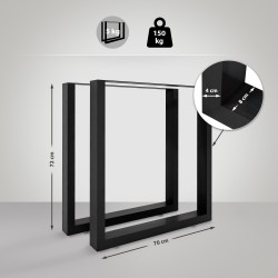 Velden-pöydänjalat monipuoliseen käyttöön, tukeva teräsrakenne, 3 kokoa