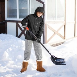 Naisten lämmitettävä kuoritakki musta koko S viisi hiilikuitulämmitysvyöhykettä vedenpitävä