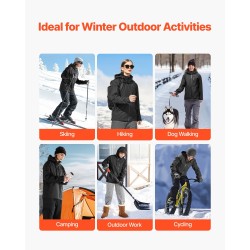 Lämmitettävä ulkotakki tuulen ja vedenpitävä 5 lämmitysvyöhykettä miesten XXXL
