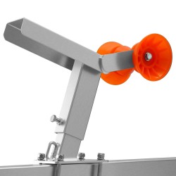 Venevaijeriteline peräkärryyn kuumasinkitty teräs säädettävä korkeus 365–548 mm PVC-rulla 130 mm