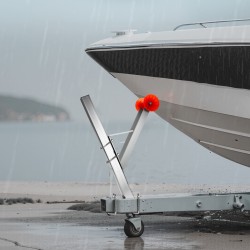 Vinssinteline peräkärryyn kuumasinkitty 5 mm teräs 50,8–76,2 mm pylväille PVC-muovirullalla kolmiomaisella rakenteella