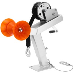 Venevaunun vintturiteline kuumasinkitty teräs muovirullalla 544 kg korkeussäädöllä