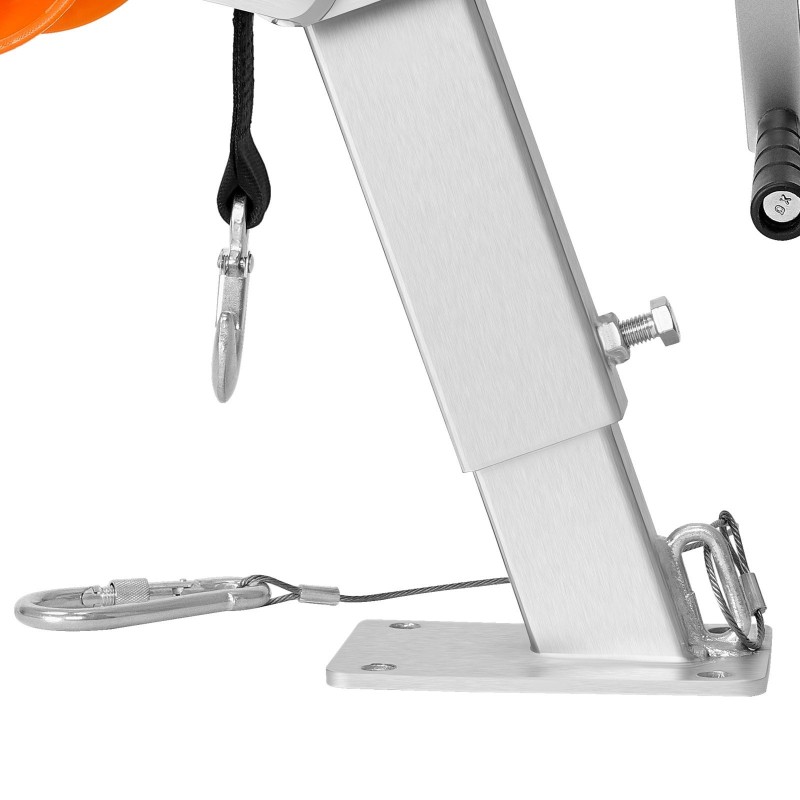 Venevaunun vintturiteline kuumasinkitty teräs muovirullalla 544 kg korkeussäädöllä