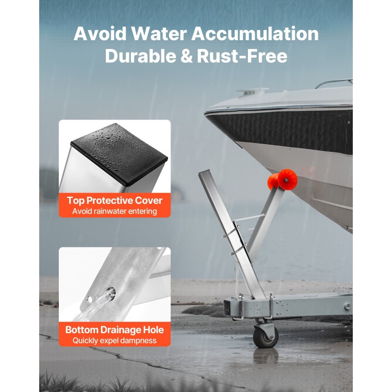 Vinssiteline kuumasinkitystä teräksestä 3 tuuman aisan leveydelle U-pulttikiinnityksellä