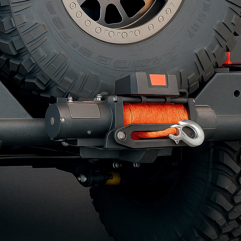 Vinssin kiinnike 2 tuuman vastaanottimeen musta pulverimaalattu teräs 6803 kg vetokyky