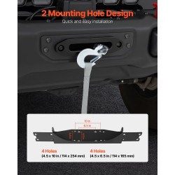 Vinssin kiinnike Q235-terästä jauhemaalattu Jeep Wrangler JL JLU ja Gladiator JT 2018–2023