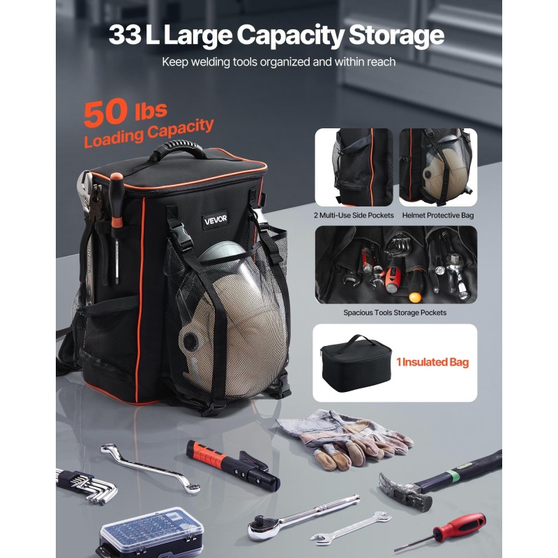 Hitsausreppu 33 l 600D polyesteri lämpöeristetty eväslokero