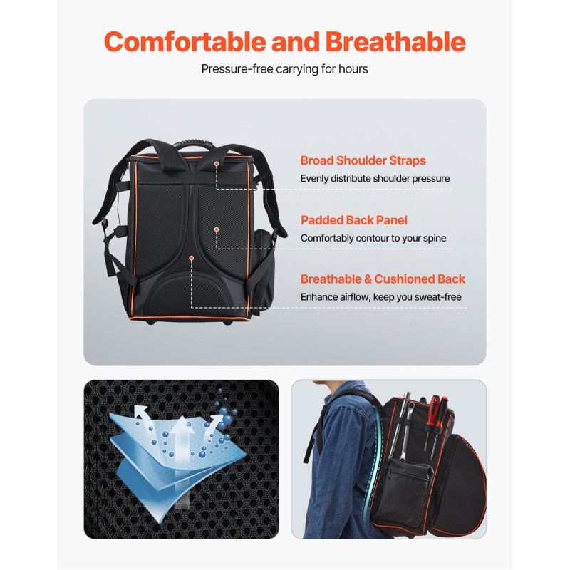 Hitsausreppu 600D polyesteri 35,6 l erillisellä kypärälaukulla