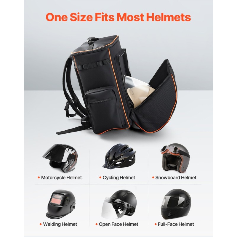 Hitsausreppu 600D polyesteri 35,6 l erillisellä kypärälaukulla