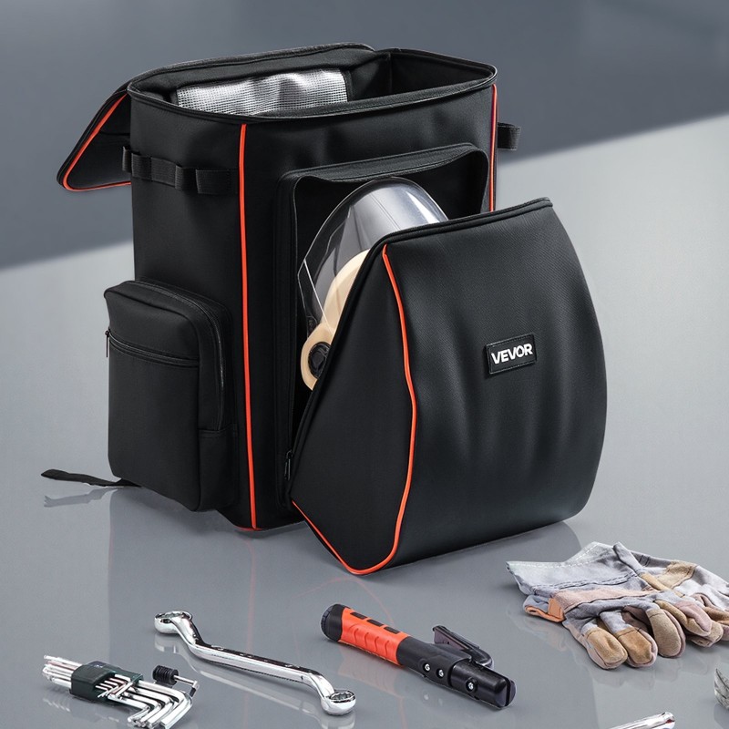 Hitsausreppu 600D polyesteri 35,6 l erillisellä kypärälaukulla