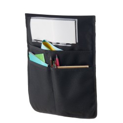 Tuolinselkätaskusetti 12 kpl 600D Oxford kangas musta sopii 17 tuuman selkänojaan