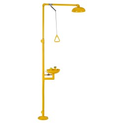 Lattia asenteinen hätäsuihku ja silmähuuhteluasema SUS304 teräs ABS pinnoite kouluille laboratorioihin