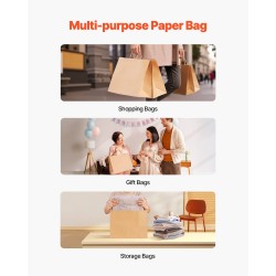 Kraft-paperikassit narukahvoilla vahvistetulla pohjalla ruskeat 100 kpl 406x152x308 mm