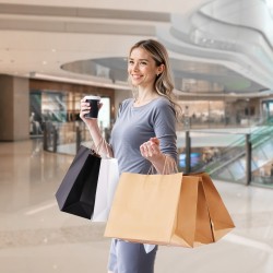 Kraft-paperikassit narukahvoilla vahvistetulla pohjalla ruskeat 100 kpl 406x152x308 mm