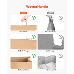 Kraft-paperikassit kantokahvoilla 100 kpl luonnonruskea 457×178×483 mm