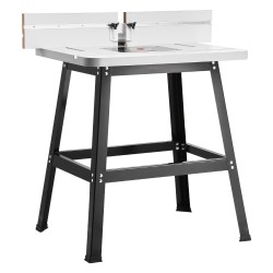 Jyrsintäpöytä MDF työtaso metallirunko säädettävä ohjain pölynkeräysliitäntä