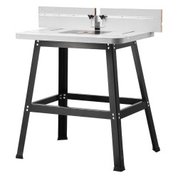 Jyrsintäpöytä MDF-työtaso metallirunko säädettävä ohjain pölynkeräysliitäntä