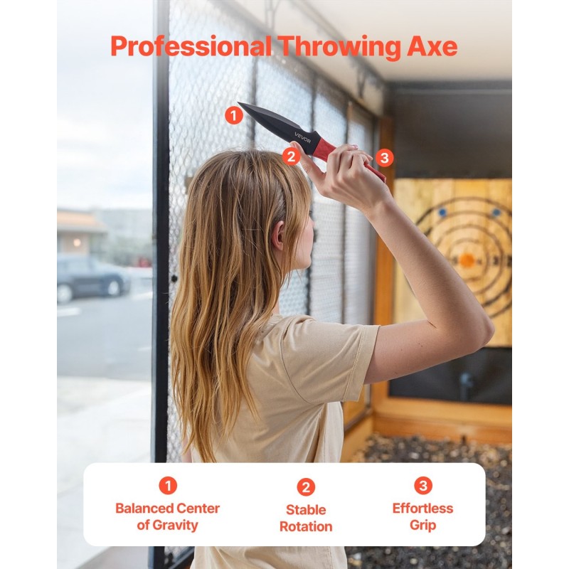 Heittoveitsisetti 6 kpl 3Cr13 ruostumatonta terästä 226 mm harrastus ja kilpailu