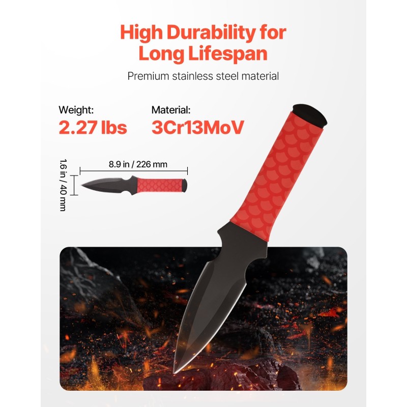 Heittoveitsisetti 6 kpl 3Cr13 ruostumatonta terästä 226 mm harrastus ja kilpailu
