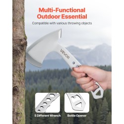 Heittokirves ja heittoveitsisetti kolmen setin ruostumatonta terästä 260 ja 190 mm