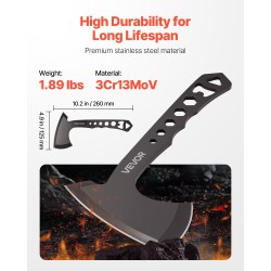 Heittokirves-setti kolmen kappaleen ruostumaton teräs kompakti koko vapaa-ajan heittoon