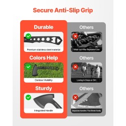 Heittokirves-setti kolmen kappaleen ruostumaton teräs kompakti koko vapaa-ajan heittoon