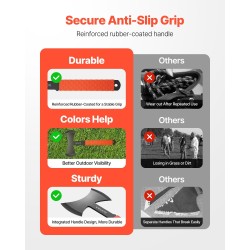 Heittokirvessarja 3 kpl ruostumaton teräs 303 mm kumipinnoitettu kahva musta nailonsuojuksilla