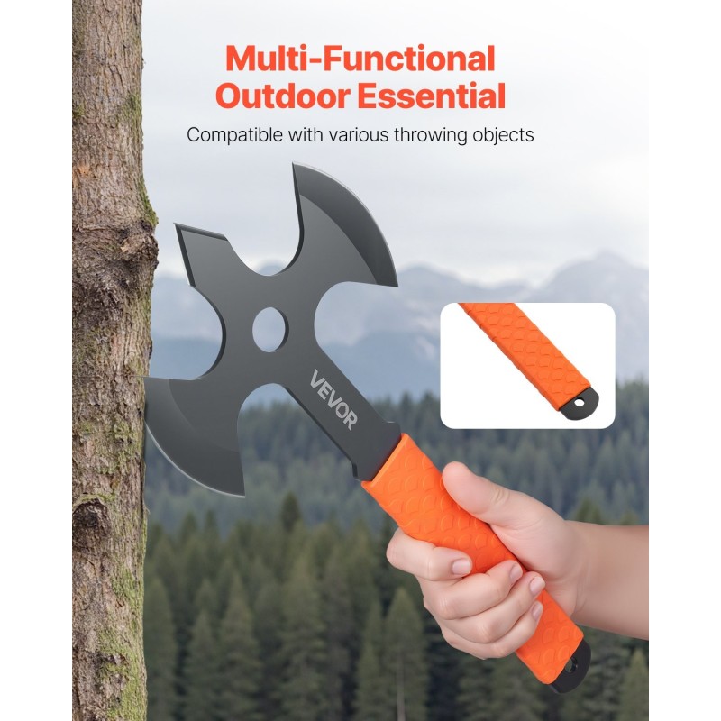 Heittokirvessetti 3 kpl 340 mm ruostumaton teräs kumiseoskahva pihapeleihin