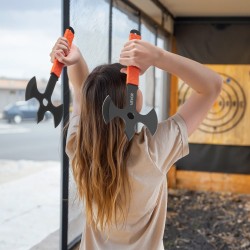 Heittokirvessetti 3 kpl 340 mm ruostumaton teräs kumiseoskahva pihapeleihin