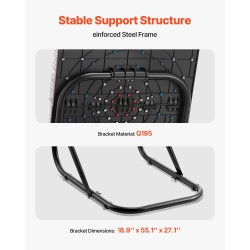 Heittokirvessetti taittuva teräsrunko 8 pehmeää kirvestä 490 x 490 mm maalitaulu ulkokäyttöön