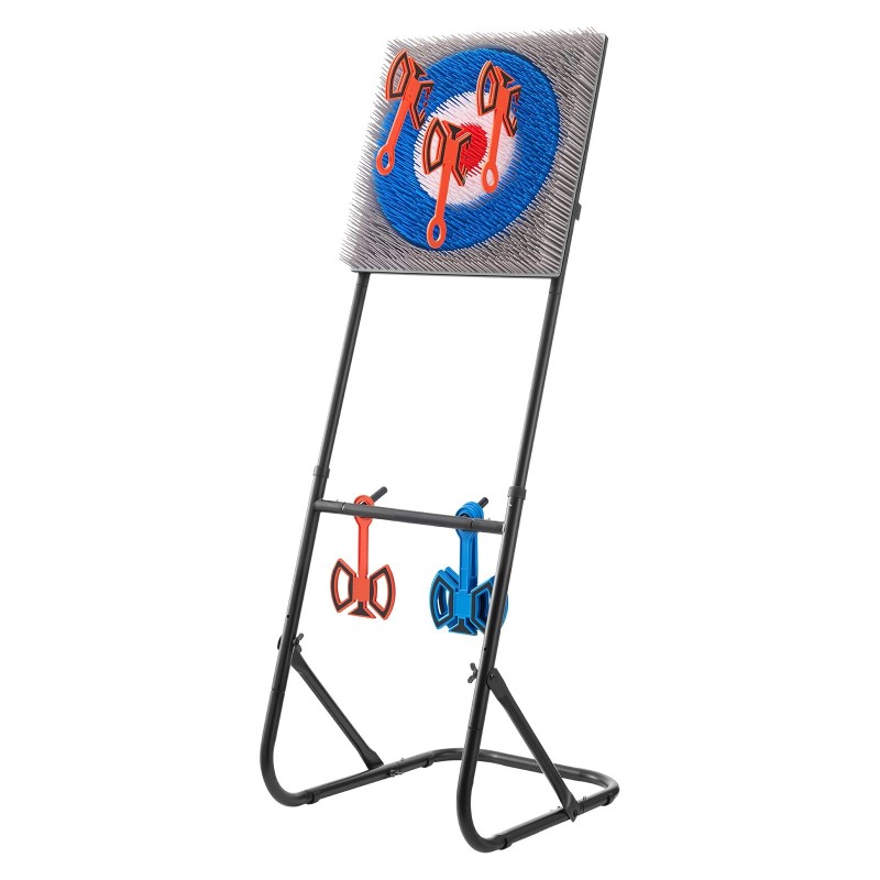 Heittokirvessetti taittuva teräsrunko 8 pehmeää kirvestä 490 x 490 mm maalitaulu ulkokäyttöön