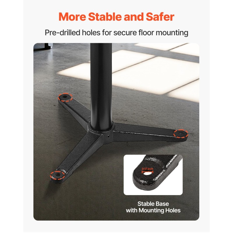 Penkkihiomakoneen jalusta valurauta-teräsrunkoinen 5-portainen korkeussäätö 31,5x25,4 cm