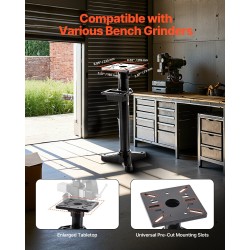 Penkkihiomakoneen jalusta valurauta ja teräs 27 x 27 cm kiinnityslevy 840 mm