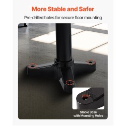 Penkkihiomakoneen jalusta valurauta ja teräs 27 x 27 cm kiinnityslevy 840 mm