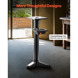 Penkkihiomakoneen jalusta valurauta ja teräs 27 x 27 cm kiinnityslevy 840 mm