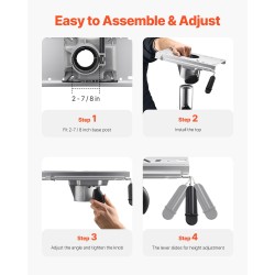 Venetuolin jalusta alumiiniseos sopii 2-7/8 tuuman jalustaputkelle 1 kpl veneeseen