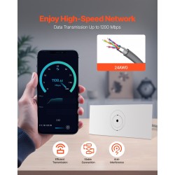 Jatkokaapeli Starlink Gen3 yhteensopiva CAT6 30,48 m 24 AWG PVC-vaippa ulkokäyttöön