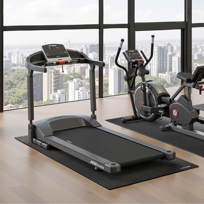 Lattiasuoja korkeatiheyksinen PVC-muovimatto 900 x 2000 x 4 mm kuntolaitteille