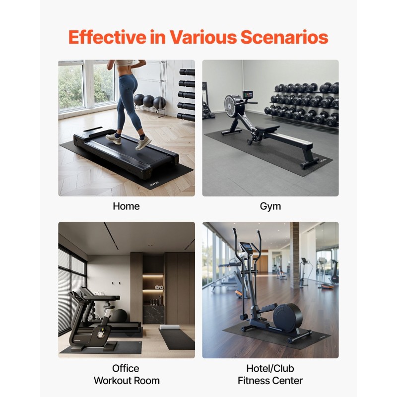 Harjoitusmatto korkeatiheyksinen PVC 600 x 1300 mm 4 mm musta