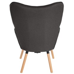 Garding tyylikäs kangasverhoiltu nojatuoli pyökinjaloilla olohuoneeseen