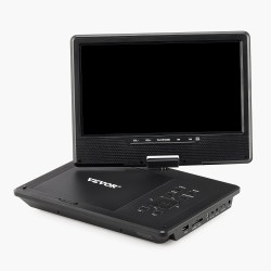Kannettava DVD soitin 9 tuuman teräväpiirtinäytöllä 4 tunnin akulla musta